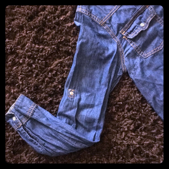 Forever 21 girls Denim Button Down Shirt - Picture 5 of 7